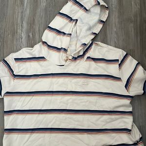Billabong cropped stripped hoodie